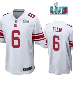 Jamie Gillan 6 New York Giants Super Bowl LVII Super Bowl LVII White Men Game Jersey