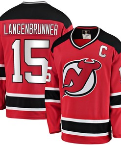 Jamie Langenbrunner New Jersey Devils Fanatics Branded Premier Breakaway Retired Player Jersey - Red Nhl