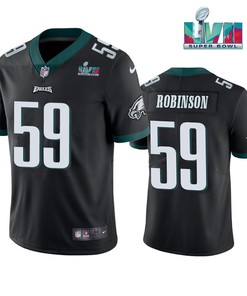 Janarius Robinson 59 Philadelphia Eagles Super Bowl LVII Vapor Limited Men Jersey - Black