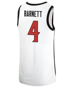 Jared Barnett 4 San Diego State Aztecs 2023 Basketball Jersey MW Logo- Men White