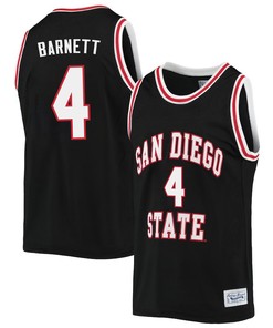 Jared Barnett 4 San Diego State Aztecs 2023 Basketball Jersey- Men Black