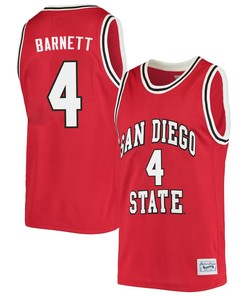 Jared Barnett 4 San Diego State Aztecs 2023 Basketball Jersey- Men Red