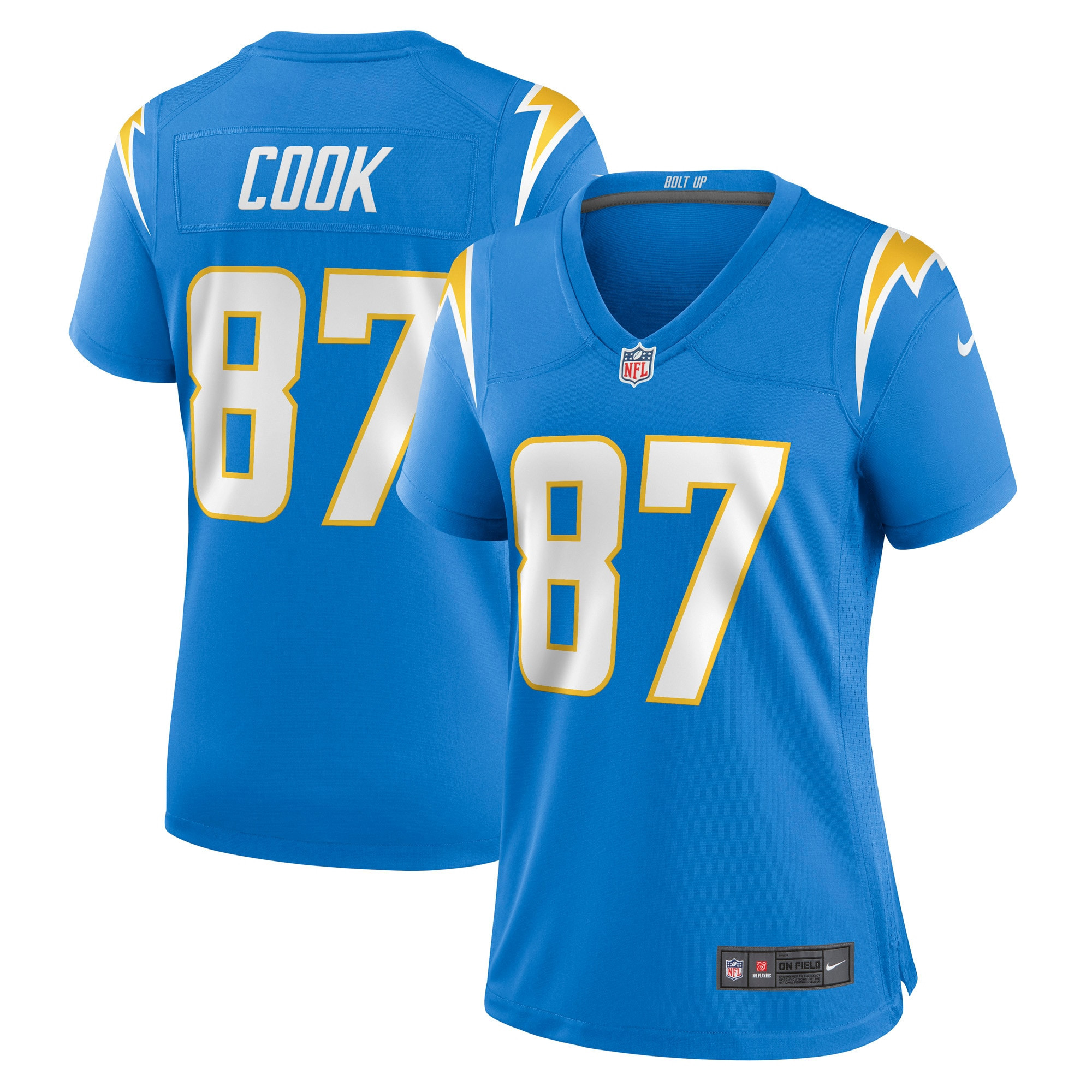 Jared Cook Los Angeles Chargers Womens Game Player Jersey - Powder Blue Nfl