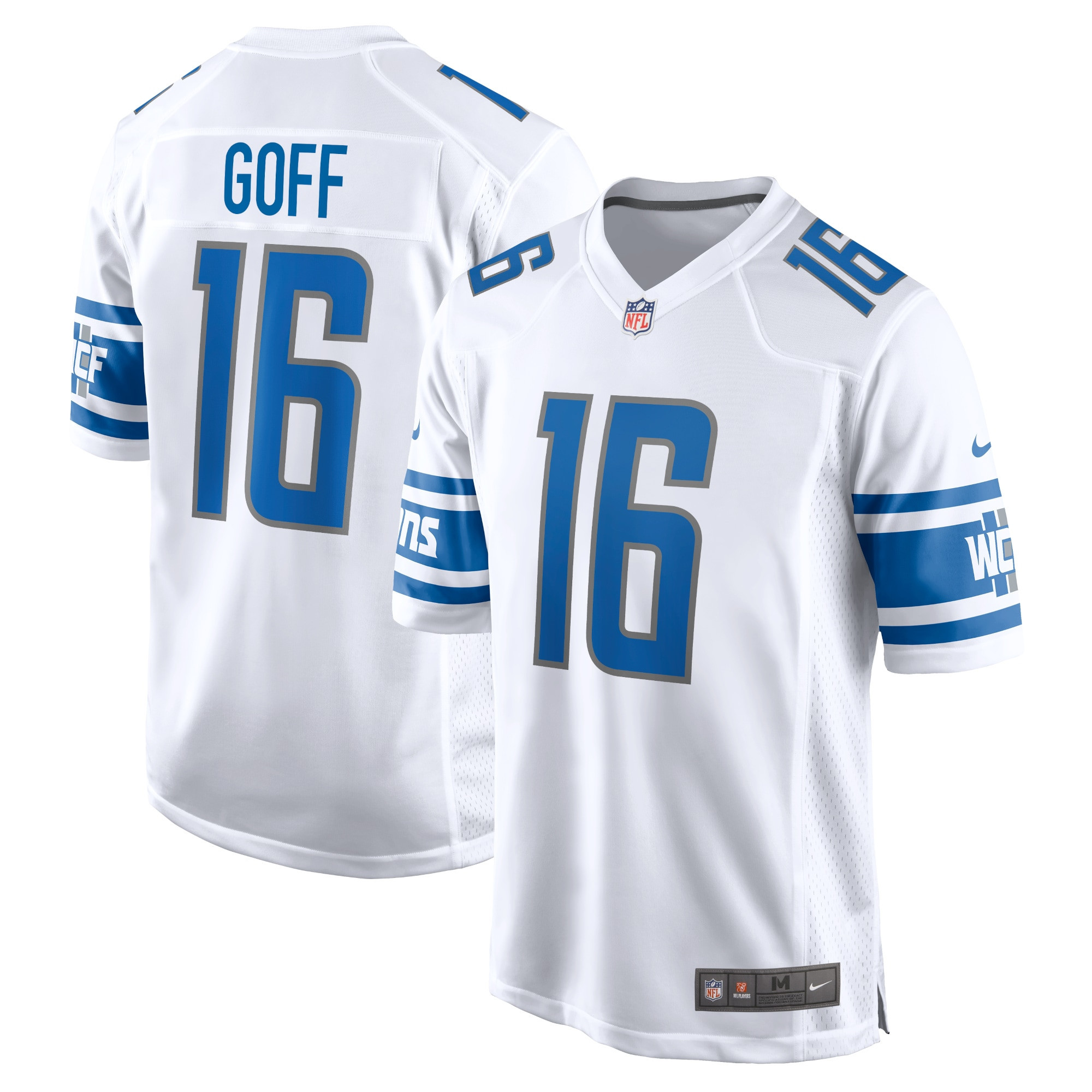 Jared Goff Detroit Lions Team Game Jersey - White Nfl