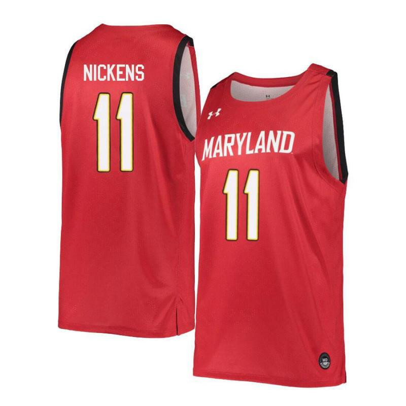 Jared Nickens 11 Maryland Terrapins Retro Basketball Men Jersey - Red