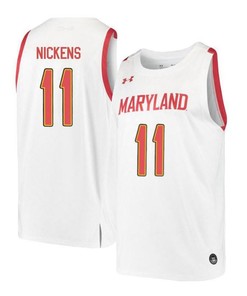 Jared Nickens 11 Maryland Terrapins Retro Basketball Men Jersey - White