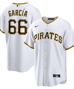 Jarlín García 66 Pittsburgh Pirates Home Men Jersey - White