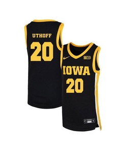 Jarrod Uthoff 20 Iowa Hawkeyes Elite Basketball Men Jersey - Black