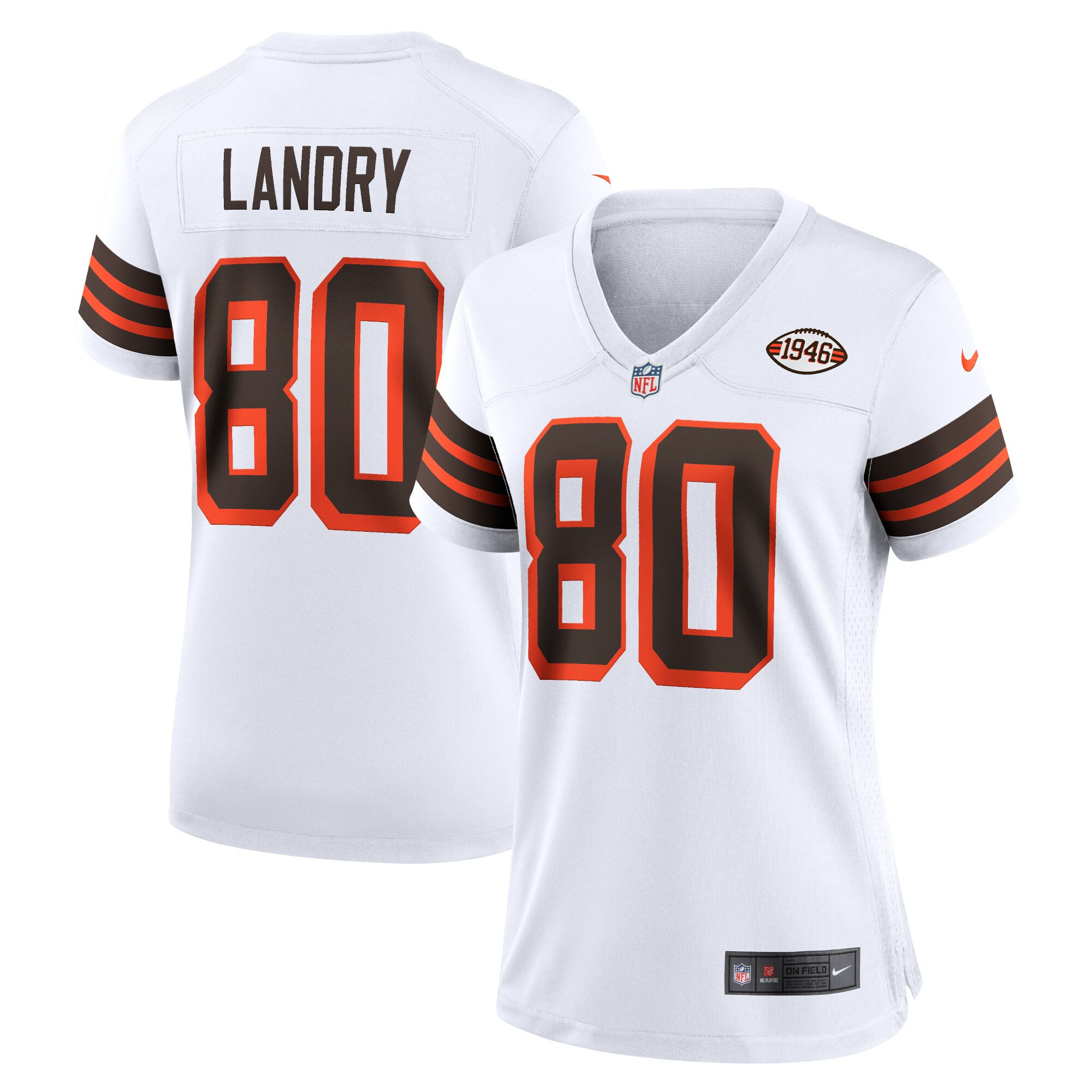 Jarvis Landry Cleveland Browns Womens 1946 Collection Alternate Game Jersey - White Nfl