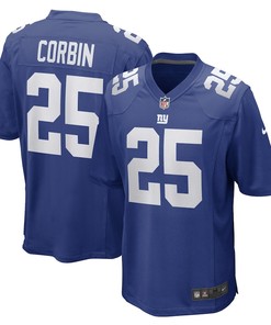 Jashaun Corbin New York Giants Game Player Jersey - Royal