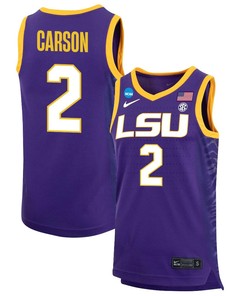 Jasmine Carson 2 LSU Tigers 2023 NCAA Basketball Jersey - Purple
