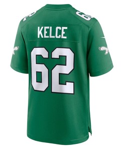 Jason Kelce 62 Philadelphia Eagles Alternate Game Men Jersey - Kelly Green