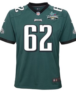 Jason Kelce 62 Philadelphia Eagles Super Bowl LVII Champions 2 Stars 2 Stars Youth Game Jersey - Black