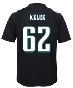 Jason Kelce 62 Philadelphia Eagles Super Bowl LVII Champions 2 Stars Youth Game Jersey - Black