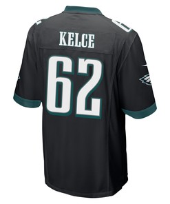 Jason Kelce 62 Philadelphia Eagles Super Bowl LVII Champions Men Game Jersey - Black