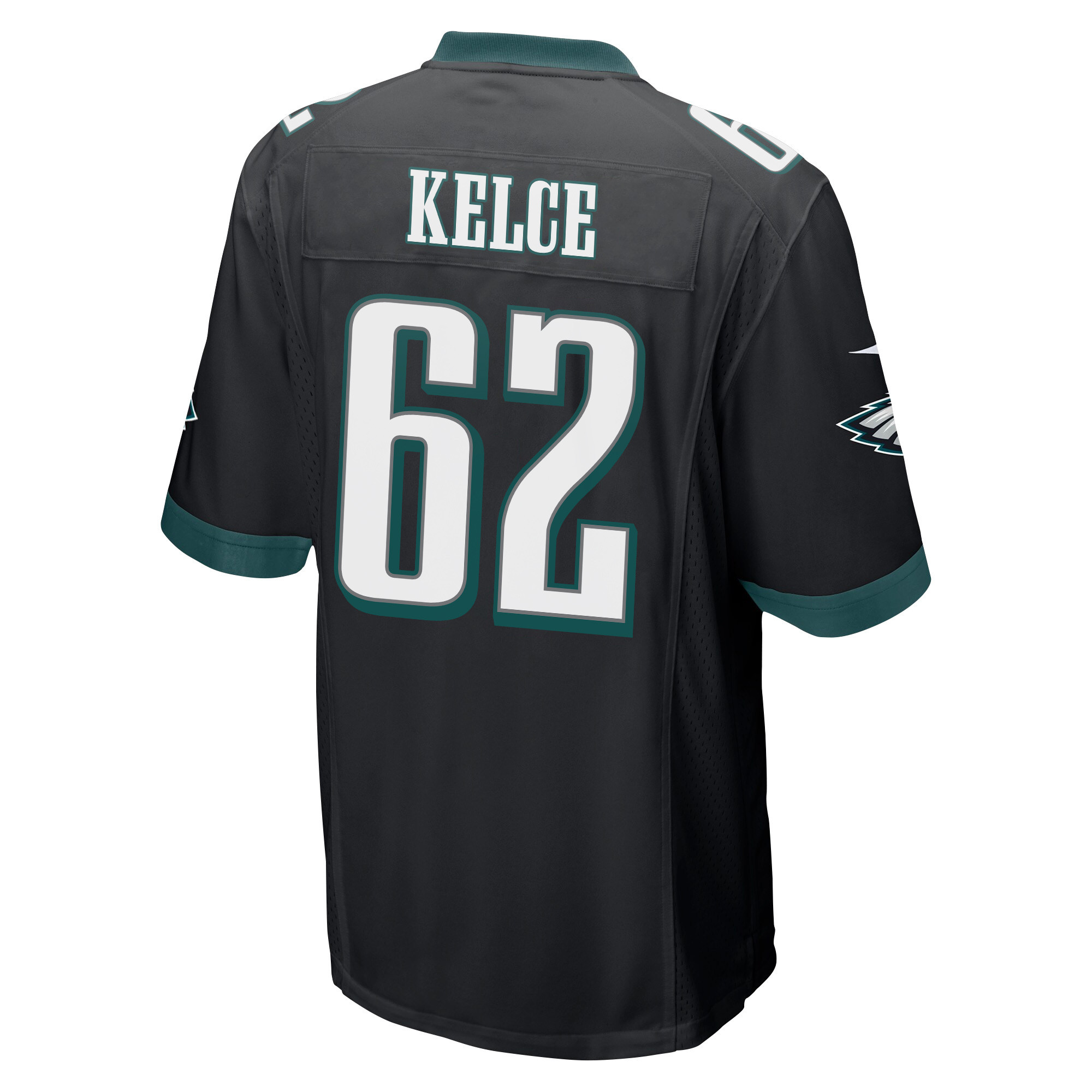 Jason Kelce 62 Philadelphia Eagles Super Bowl LVII Champions Men Game Jersey - Black
