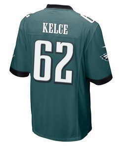 Jason Kelce 62 Philadelphia Eagles Super Bowl LVII Champions Men Game Jersey - Midnight Green