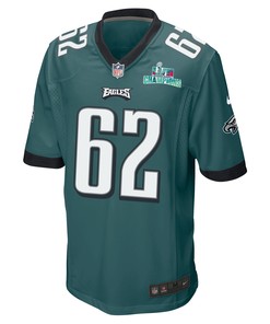 Jason Kelce 62 Philadelphia Eagles Super Bowl LVII Champions Men Game Jersey - Midnight Green