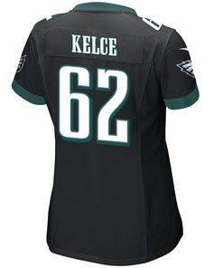 Jason Kelce 62 Philadelphia Eagles Super Bowl LVII Champions Women Game Jersey - Black