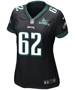 Jason Kelce 62 Philadelphia Eagles Super Bowl LVII Champions Women Game Jersey - Black