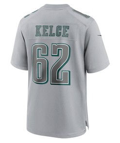 Jason Kelce 62 Philadelphia Eagles Youth Super Bowl LVII Patch Atmosphere Fashion Game Jersey - Gray