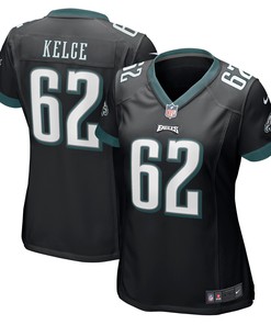 Jason Kelce Philadelphia Eagles Womens Player Game Jersey - Black Nfl