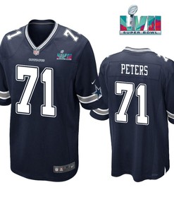 Jason Peters 71 Dallas Cowboys Super Bowl LVII Super Bowl LVII Navy Men Game Jersey