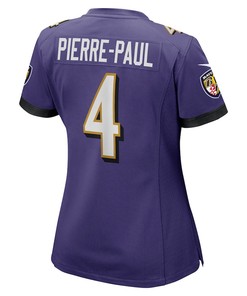Jason Pierre-Paul 4 Baltimore Ravens Women's Home Game Player Jersey - Purple