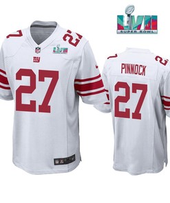 Jason Pinnock 27 New York Giants Super Bowl LVII Super Bowl LVII White Men Game Jersey