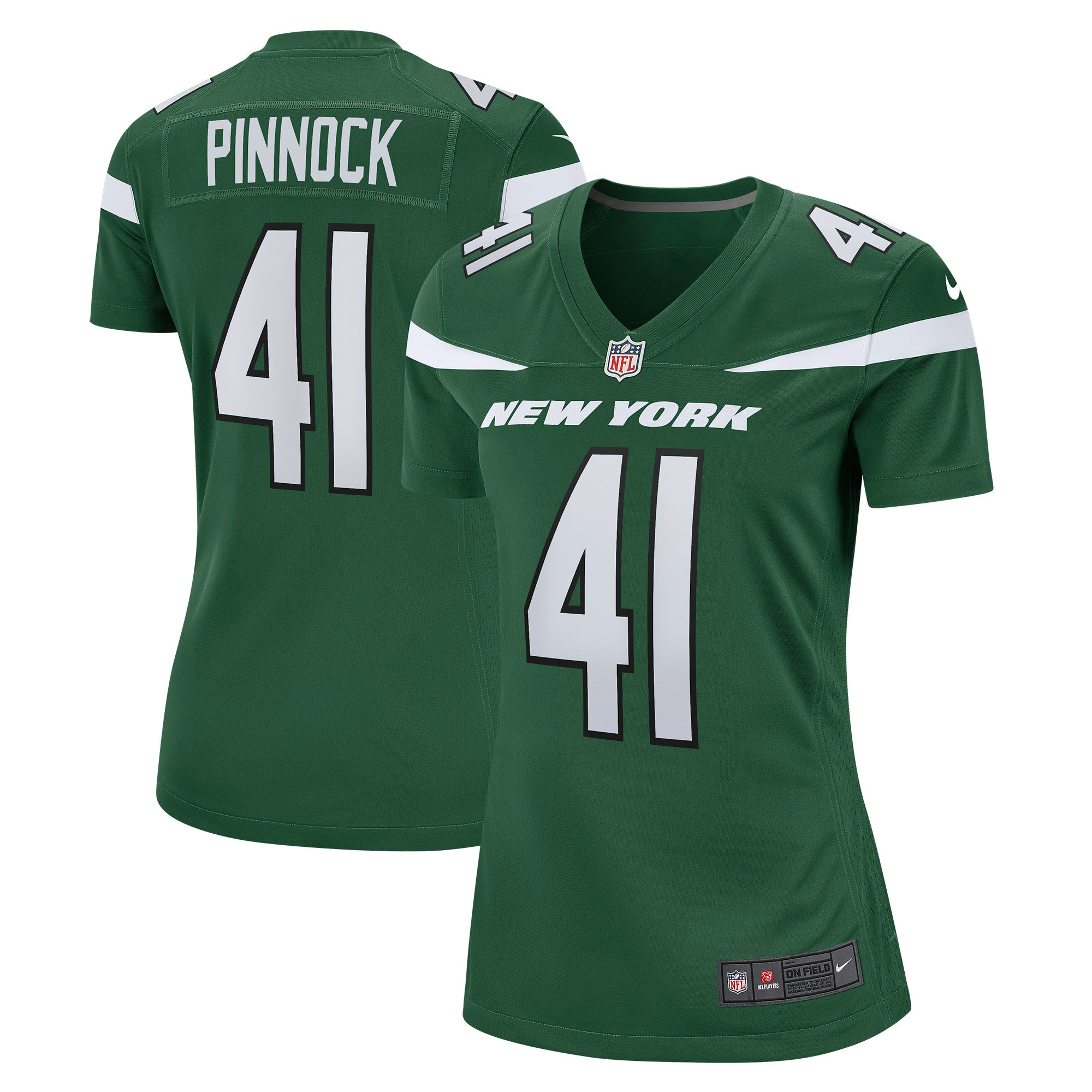 Jason Pinnock New York Jets Womens Game Jersey - Gotham Green Nfl