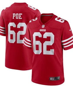 Jason Poe San Francisco 49ers Game Player Jersey - Scarlet