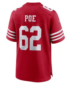 Jason Poe San Francisco 49ers Game Player Jersey - Scarlet