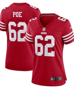 Jason Poe San Francisco 49ers Women's Game Player Jersey - Scarlet