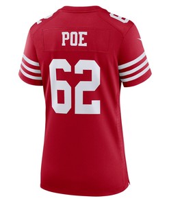 Jason Poe San Francisco 49ers Women's Game Player Jersey - Scarlet