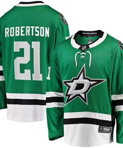 Jason Robertson Dallas Stars Fanatics Branded 2017/18 Home Breakaway Replica Jersey - Kelly Green Nhl