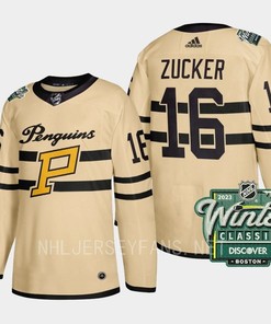 Jason Zucker 16 Pittsburgh Penguins 2023 Winter Classic Cream Jersey