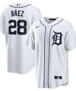Javier Baez Detroit Tigers Home Replica Player Jersey - White Mlb