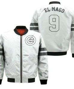 Javier Baez El Mago Chicago Cubs Player White 2019 Jersey Inspired Style Bomber Jacket