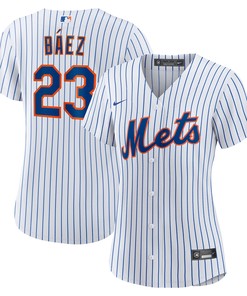 Javier Baez New York Mets Womens Home Official Replica Player Jersey - White Mlb