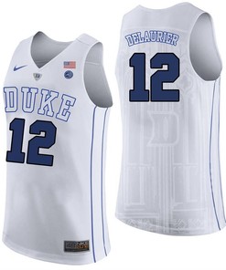Javin DeLaurier 12 Duke Blue Devils College Basketball Player Performance Men Jersey - White