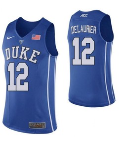 Javin DeLaurier 12 Elite Duke Blue Devils Basketball Jersey Blue