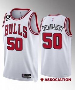 Javon Freeman-Liberty 50 Chicago Bulls White Men Jersey 2022-23 Association Edition NO.6 Patch