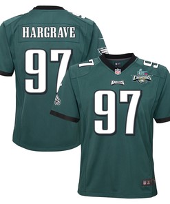 Javon Hargrave 97 Philadelphia Eagles Super Bowl LVII Champions 2 Stars 2 Stars Youth Game Jersey - Black