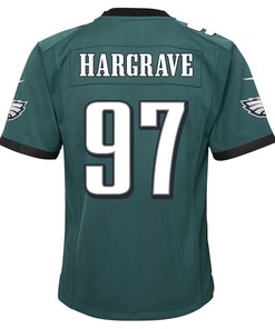 Javon Hargrave 97 Philadelphia Eagles Super Bowl LVII Champions 2 Stars 2 Stars Youth Game Jersey - Black