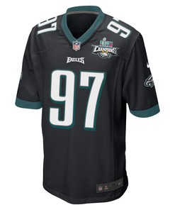 Javon Hargrave 97 Philadelphia Eagles Super Bowl LVII Champions 2 Stars Men Game Jersey - Black