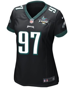 Javon Hargrave 97 Philadelphia Eagles Super Bowl LVII Champions 2 Stars Women Game Jersey - Black