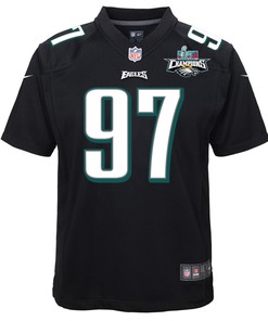 Javon Hargrave 97 Philadelphia Eagles Super Bowl LVII Champions 2 Stars Youth Game Jersey - Black