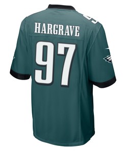 Javon Hargrave 97 Philadelphia Eagles Super Bowl LVII Champions Men Game Jersey - Midnight Green