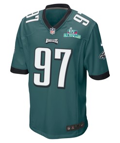 Javon Hargrave 97 Philadelphia Eagles Super Bowl LVII Champions Men Game Jersey - Midnight Green