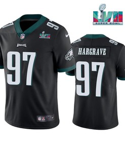Javon Hargrave 97 Philadelphia Eagles Super Bowl LVII Vapor Limited Men Jersey - Black